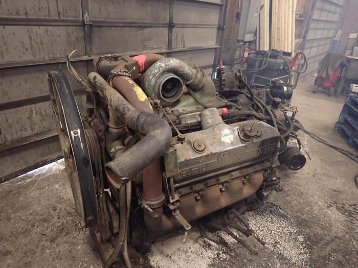 Used Detroit Diesel 8V71TA Turbo Engine RUNS MINT! VIDEO! Jake Brake Truck 8V71 V8