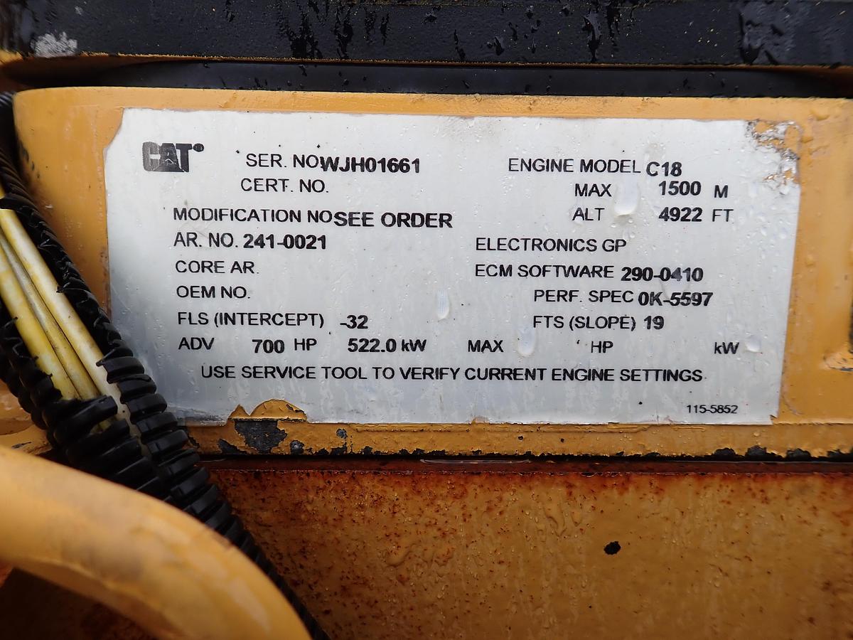 Used 2006 CAT C18 TWIN TURBO Diesel Engine 700 HP