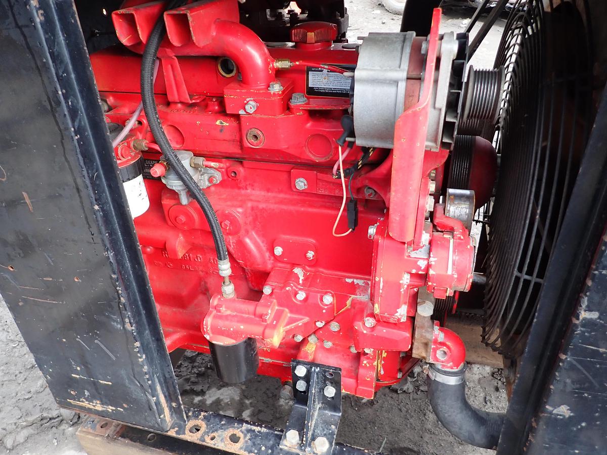 Used 1999 John Deere 4045TF250 Diesel Engine POWER UNIT w/ PTO CLUTCH