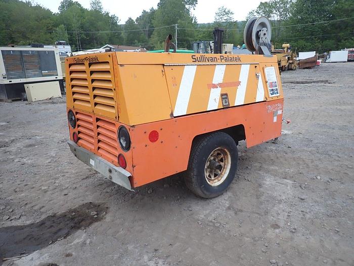 Used 2008 Sullivan D185 185 CFM Air Compressor LOW HOURS! VIDEO! Towable Deere Diesel