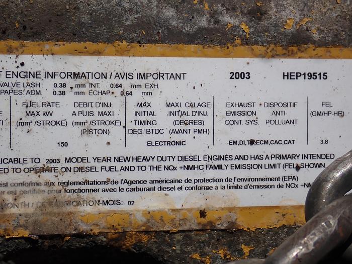 Used 2003 CAT 3126E 275 HP Diesel Truck Engine 228-1092