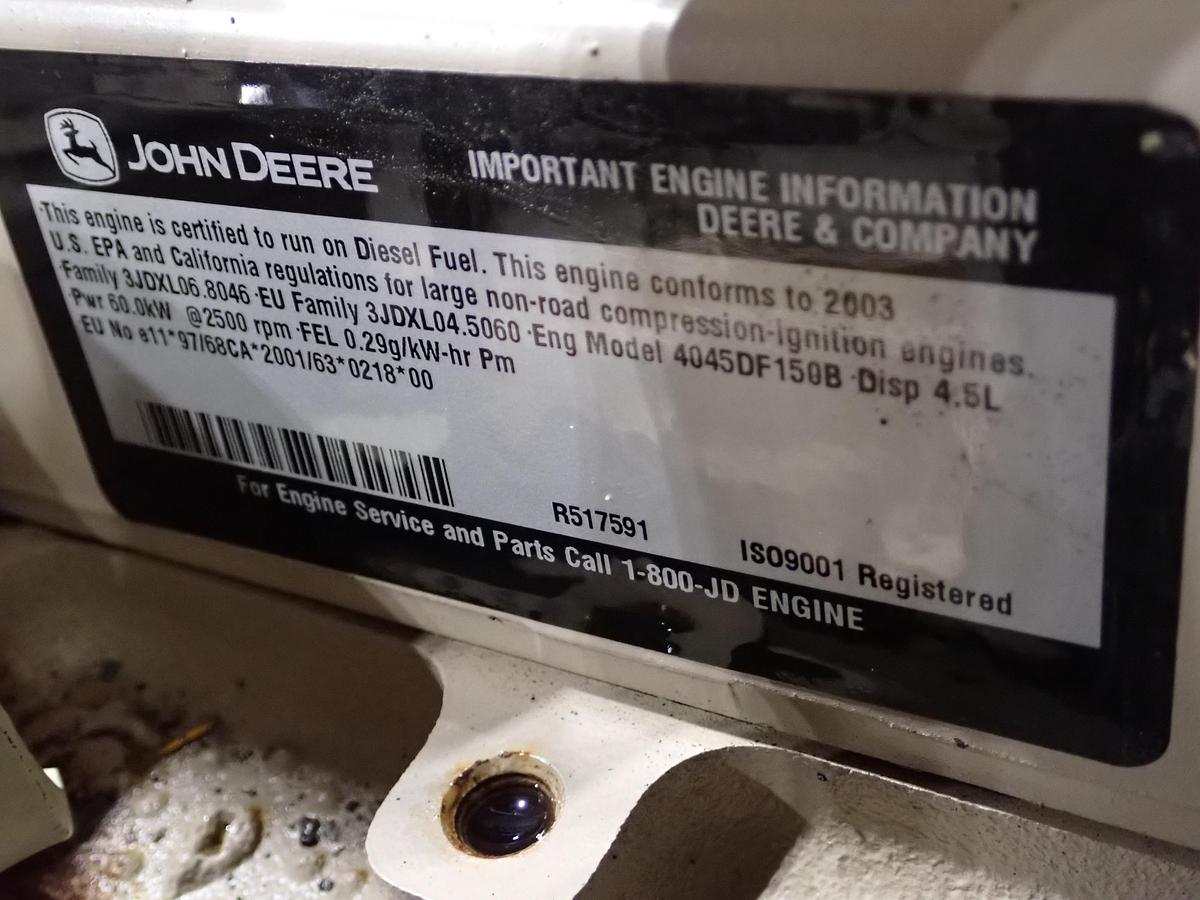 Used 2003 John Deere 4045DF150 Diesel Engine 594 HOURS!