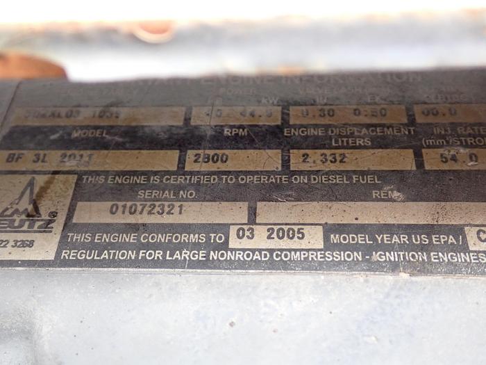 Used 2005 Deutz BF3L2011 Turbo Diesel Engine