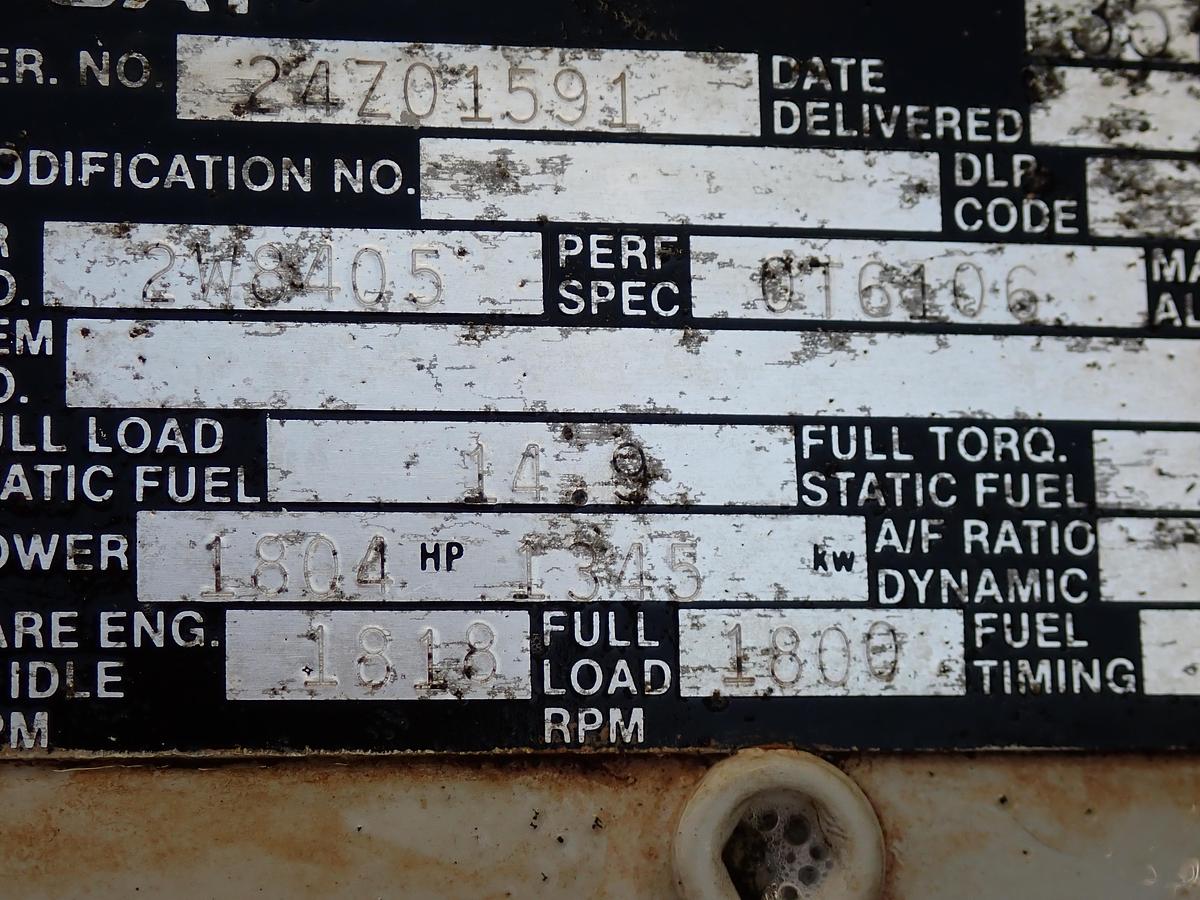 Used CAT 3512 Diesel Engine POWER UNIT AR # 2W8405