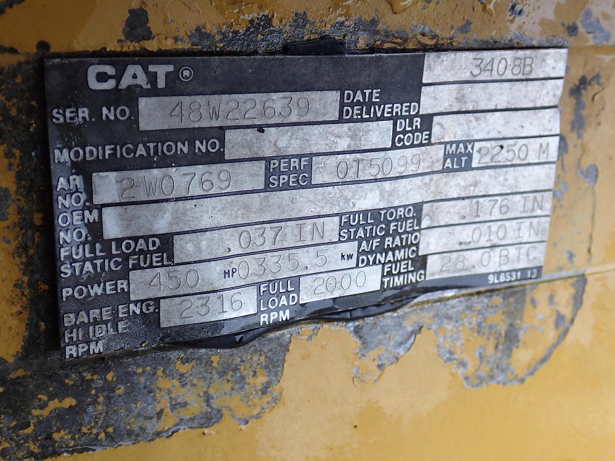 Used 1986 CAT 3408 DI Diesel Engine 769C TRUCK