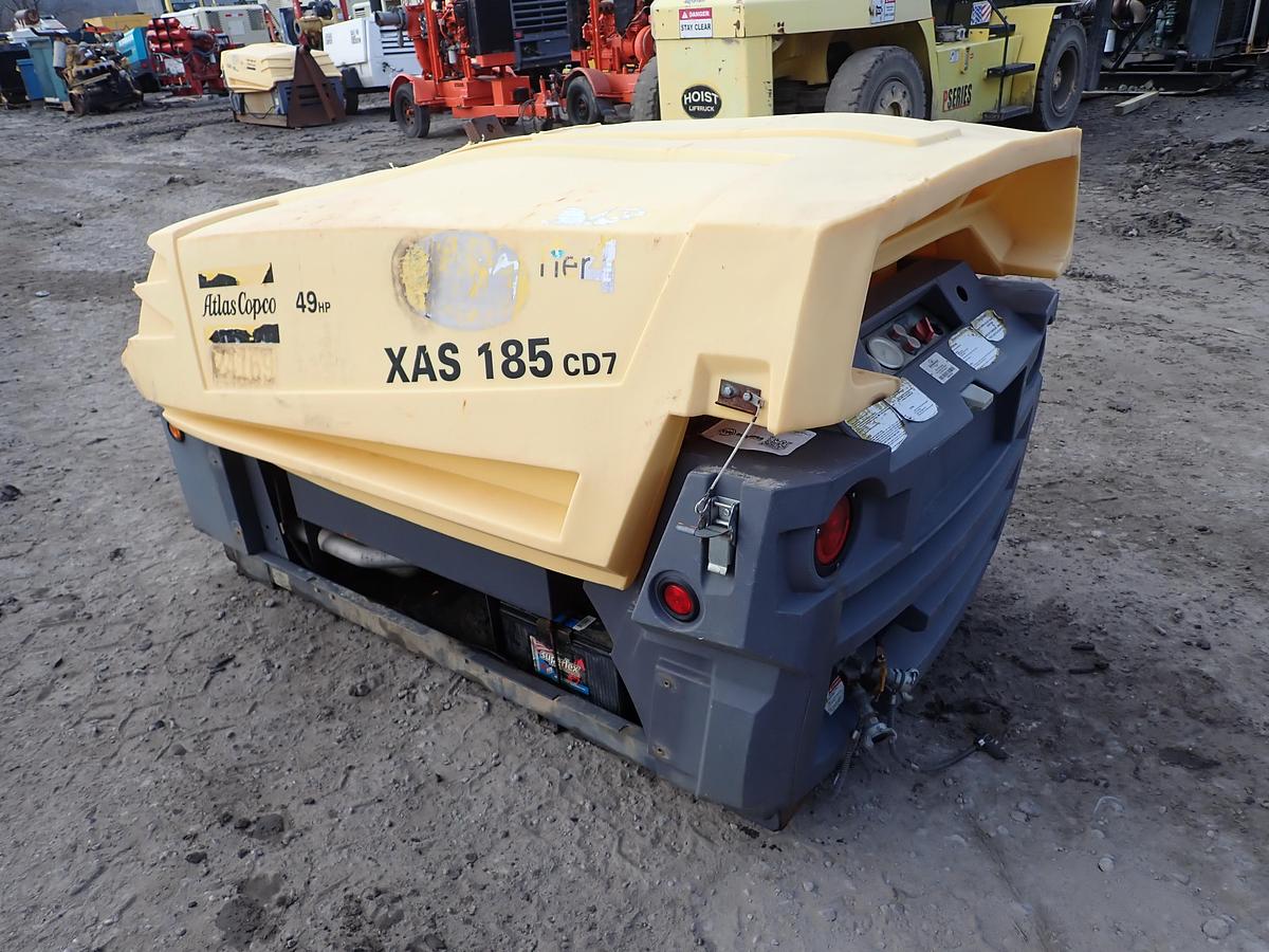 Used 2016 Atlas Copco XAS185CD7 Air Compressor 961 HOURS!