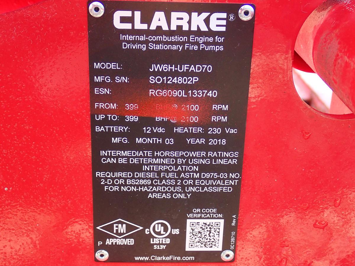 Used 2018 John Deere 6090HFC47 Turbo Diesel Engine 41 HOURS!