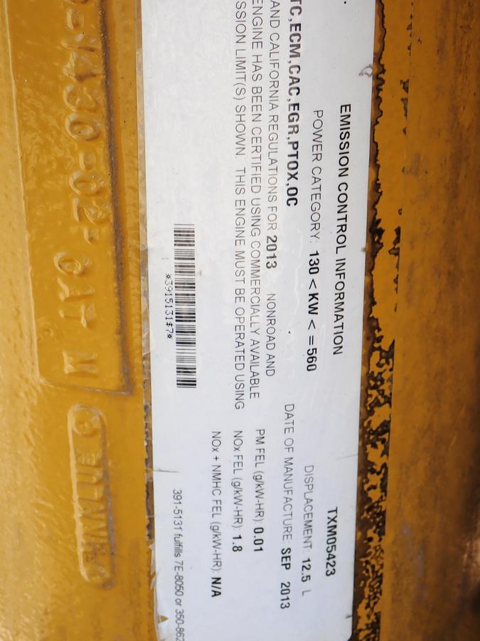 Used 2013 CAT C13 Diesel Engine A/R 417-2604 980K Loader