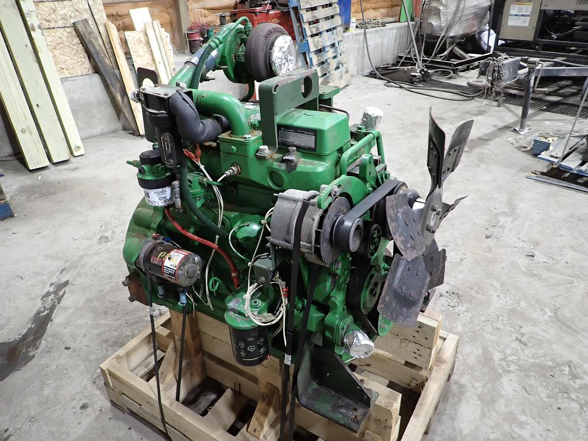 Used John Deere 4045TF151 Turbo Diesel Engine 744 HOURS!