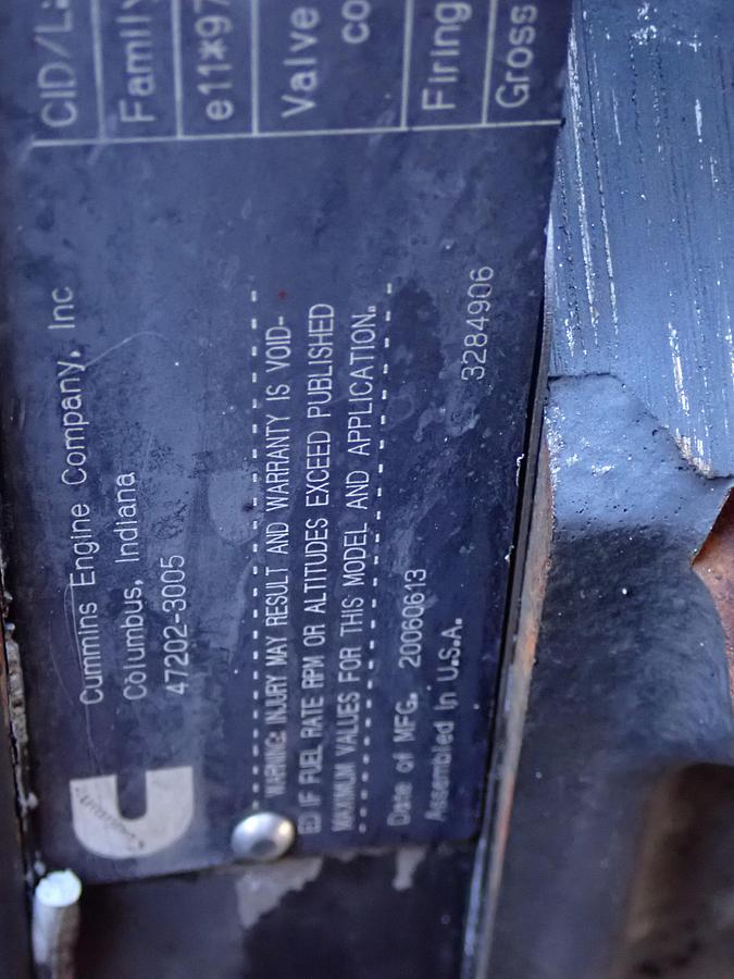 Used 2006 Cummins QSB 5.9 Diesel Engine CPL 8300