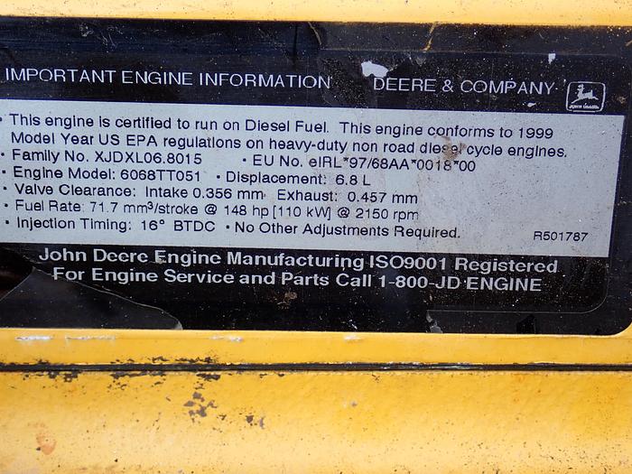 Used John Deere 6068TT051 Diesel Engine 200LC Excavator