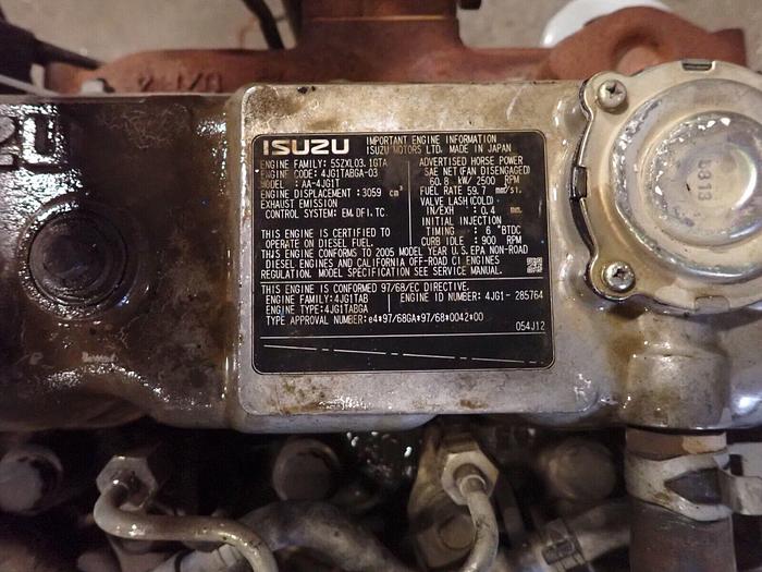 Used 2007 Isuzu 4JG1T Turbo Diesel Engine RUNS EXC. VIDEO! Hitachi ZX70 ZX60 4JG1
