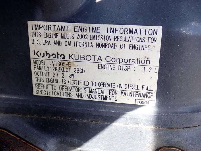 Used 2002 Kubota V1305-E Diesel Engine 