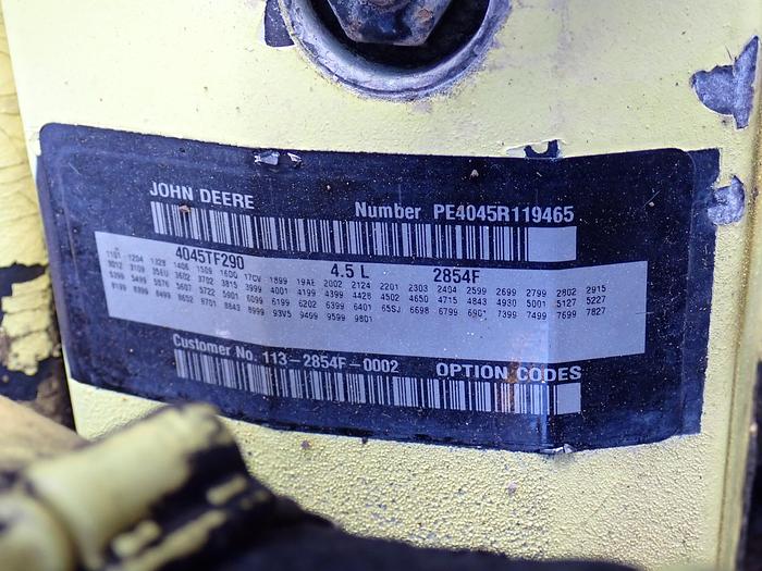 Used 2017 John Deere 4045TF290 Diesel Engine Power Unit LOW HOUR SHORT BLOCK