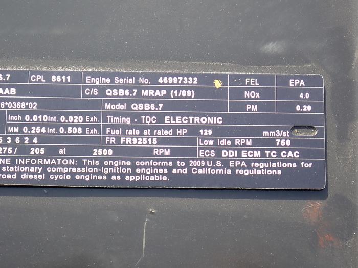 2009 Cummins QSB 6.7 Diesel Engine NEW UNUSED SURPLUS CPL 8611