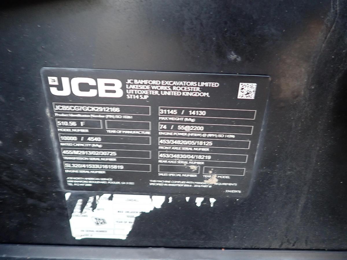 Used 2019 JCB 510-56 10K Telehandler 3200 HOURS