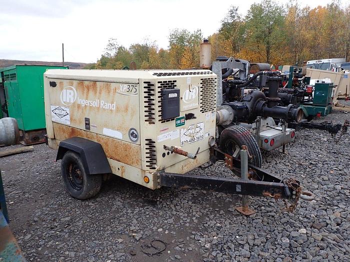 Used 2007 Ingersoll Rand XP375WIR 375 CFM Air Compressor VIDEO! Deere Diesel Towable