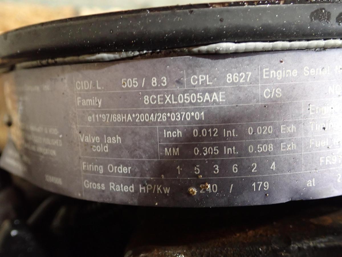 Used 2008 Cummins QSC 8.3 Turbo Diesel Egine CPL 8627