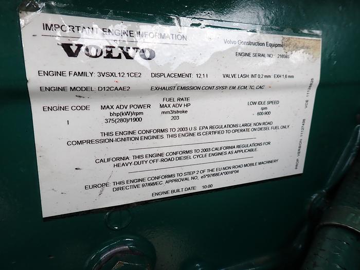 Refurbished 2003 Volvo D12CAAE2 Diesel Engine A40D Truck D12C