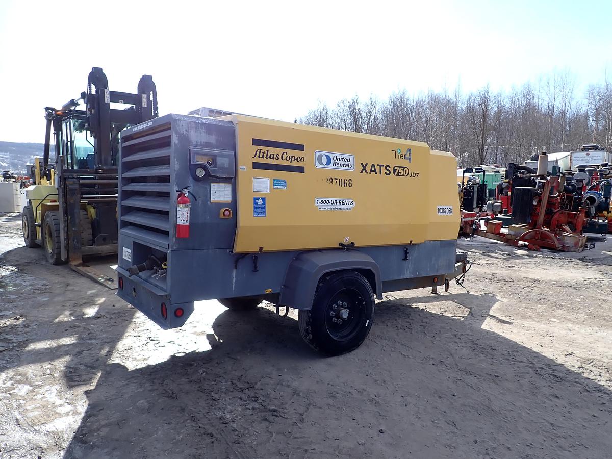 Used 2014 Atlas Copco XATS750JD7 750 CFM Air Compressor 150 PSI!