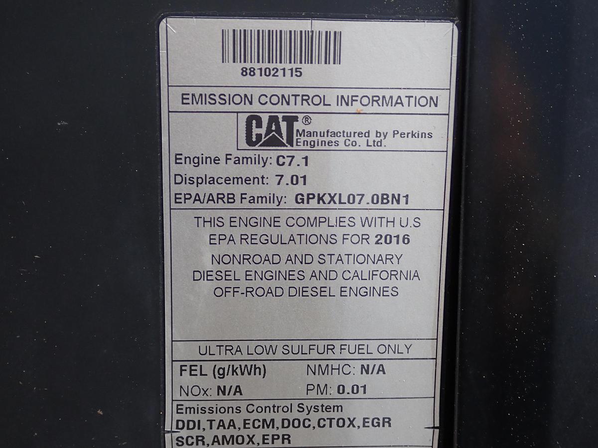 Used 2016 CAT C7.1 Diesel Engine POWER UNIT AR # 446-8876 300 HOURS