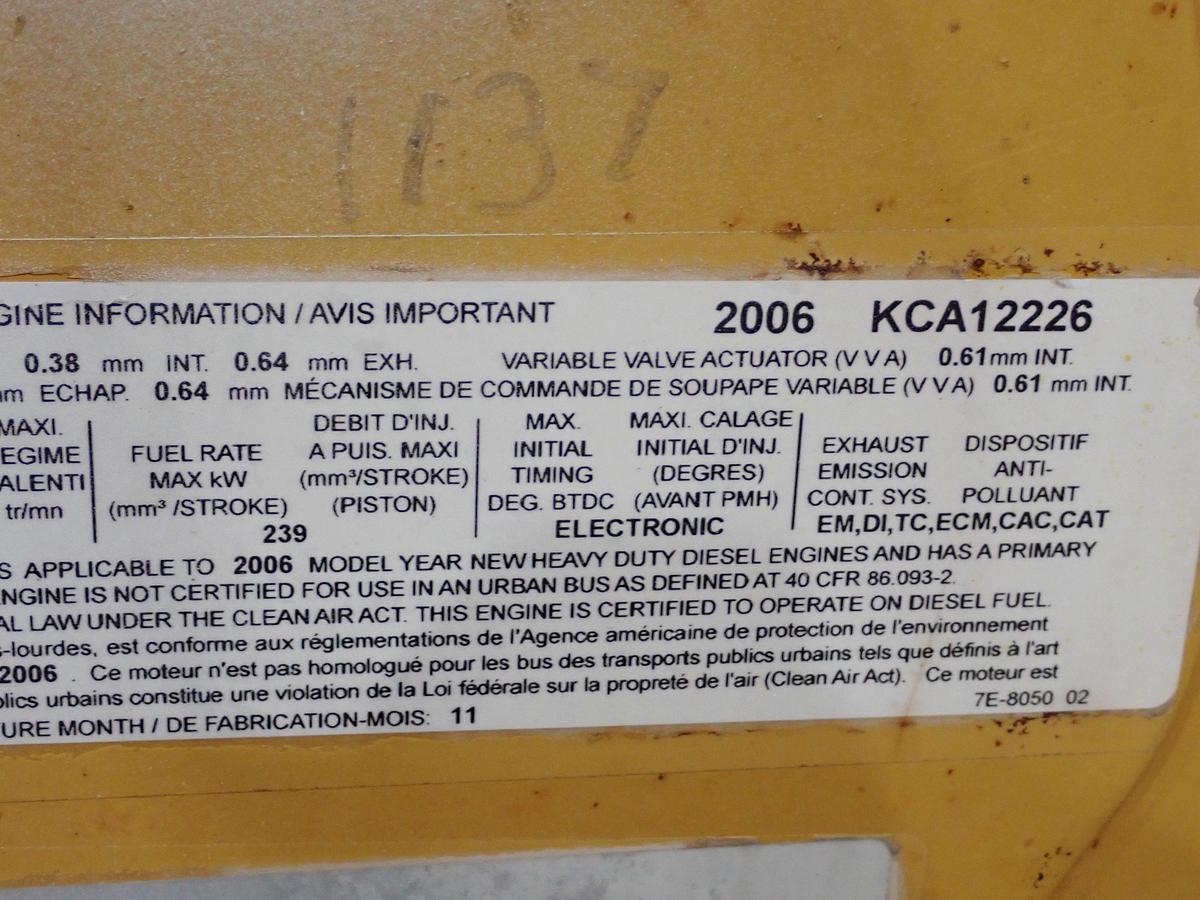 Used 2006 CAT C11 Diesel Truck Engine LOW TIME! AR 253-9028
