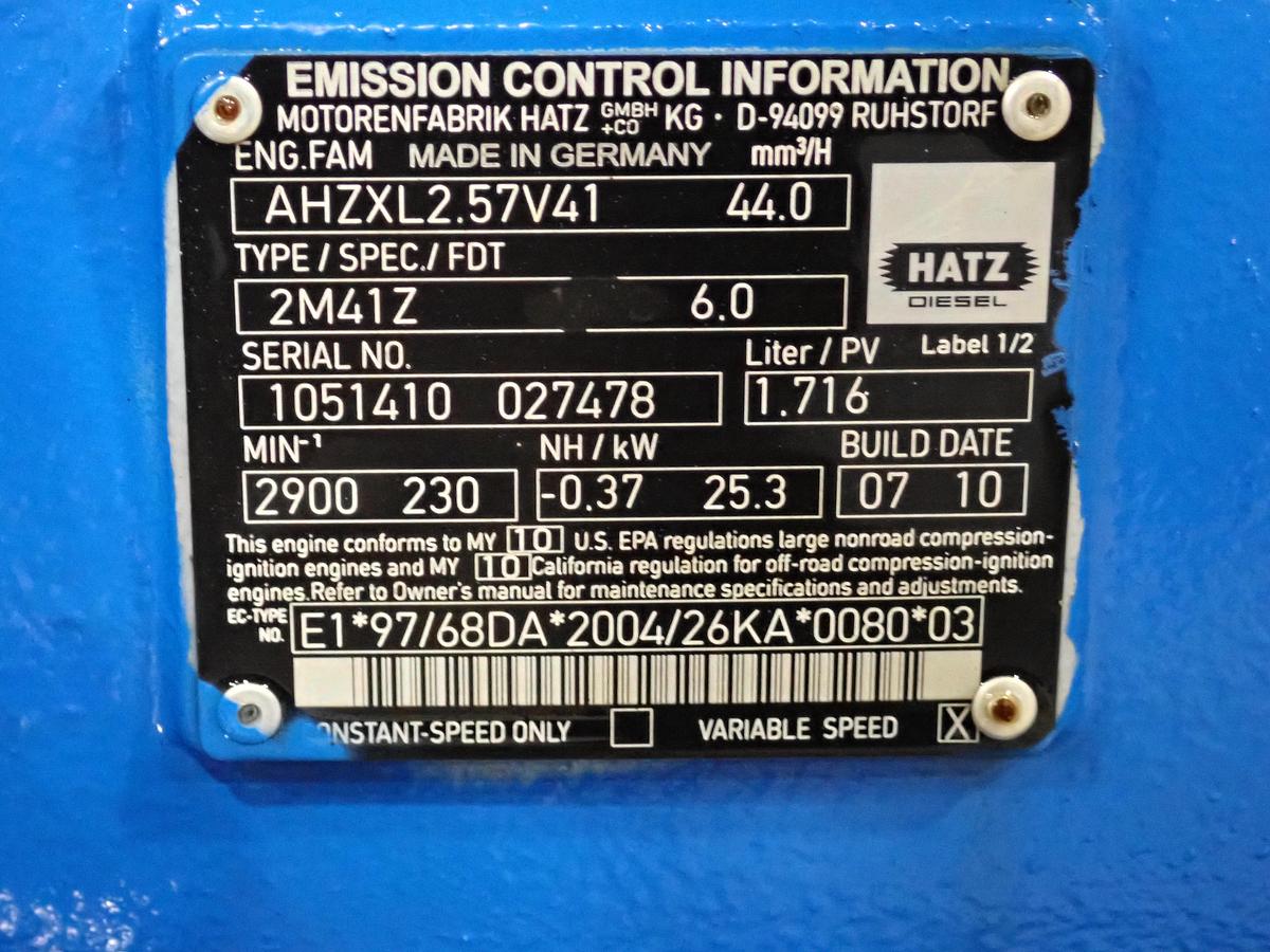 Used 2010 Hatz 2M41Z Diesel Engine