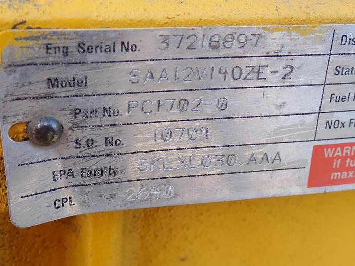 Used 2005 Komatsu SAA12V140ZE-2 Diesel Engine GOOD RUNNER! HD785-5