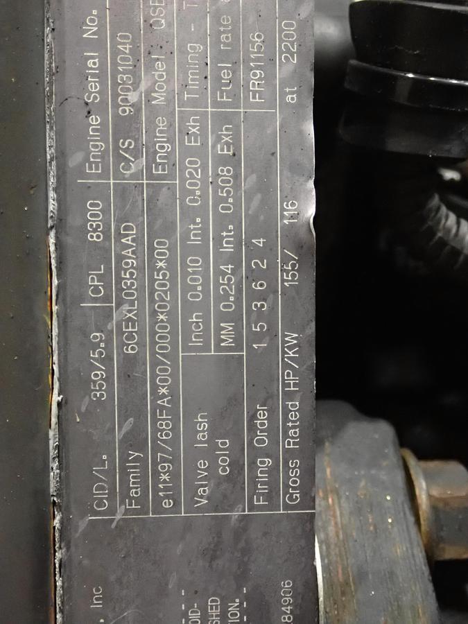 Used 2006 Cummins QSB 5.9 Diesel Engine CPL 8300