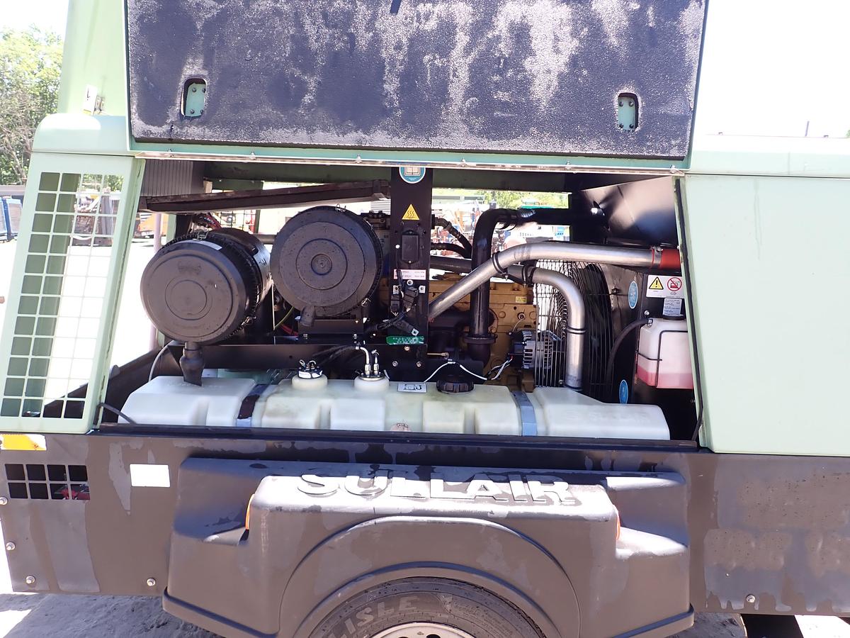Used 2012 Sullair 375CA3 375 CFM Air Compressor CAT DIESEL