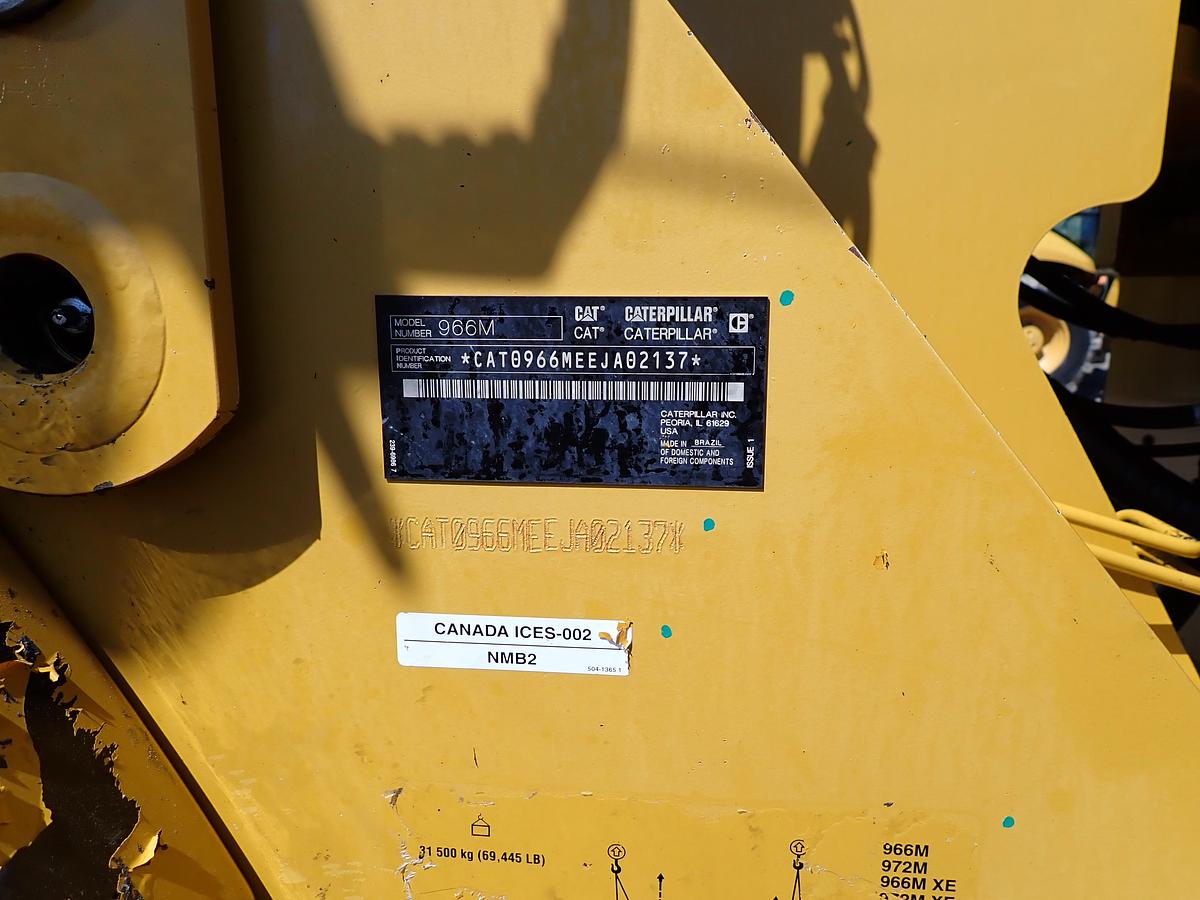 Used 2019 CAT 966M Wheel Loader Q/C & FORKS