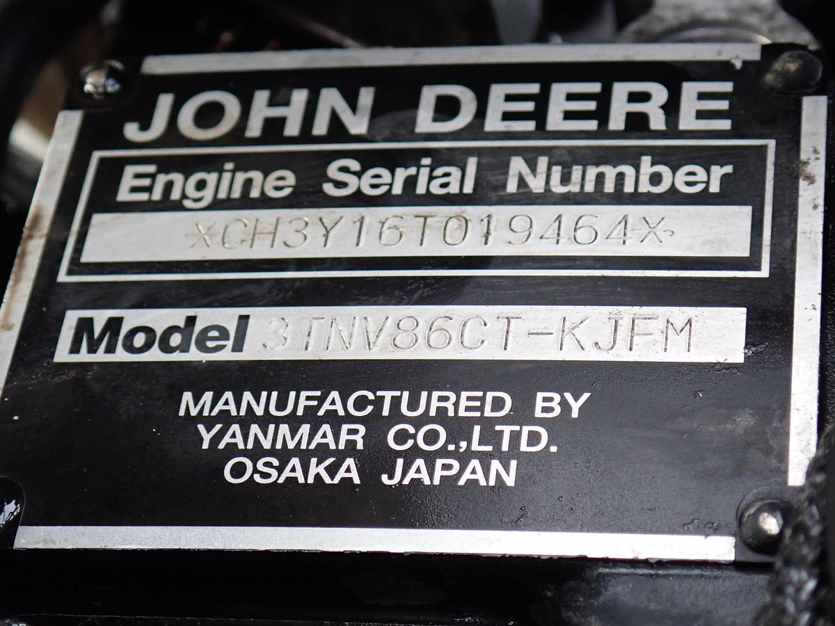 Used 2016 Yanmar 3TNV86CT-KJFM Turbo Diesel Engine