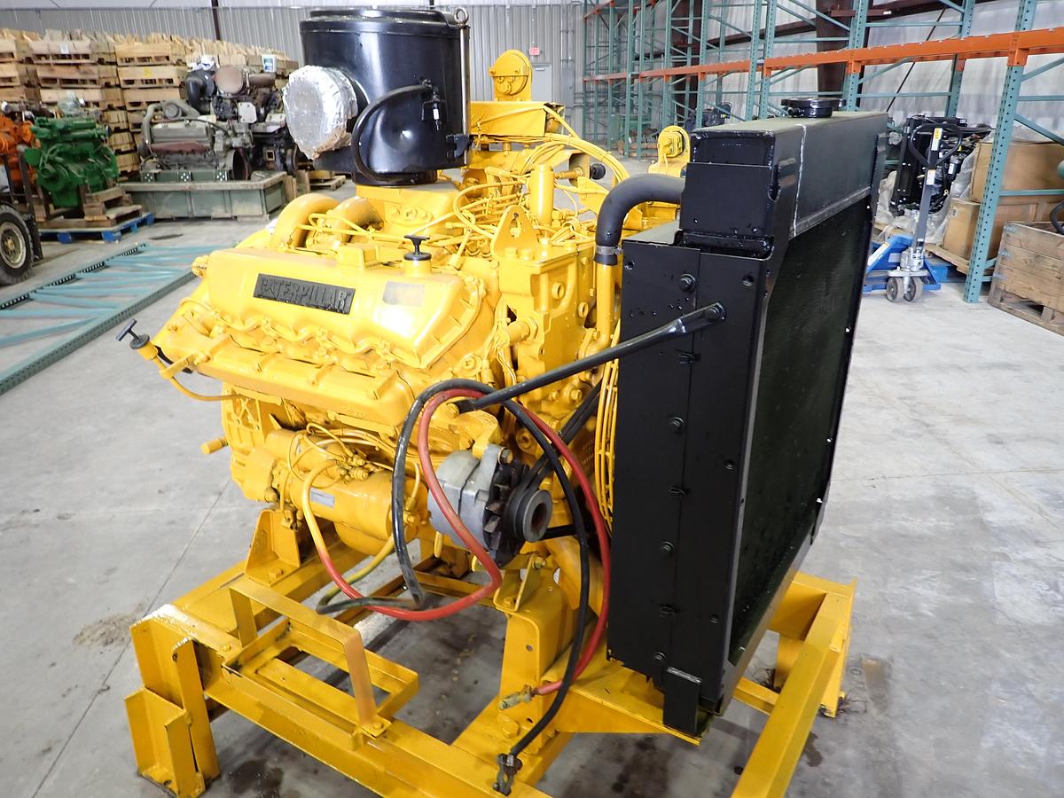Used 2000 CAT 3208T Industrial Engine 250 HP POWER UNIT w/ PTO CLUTCH