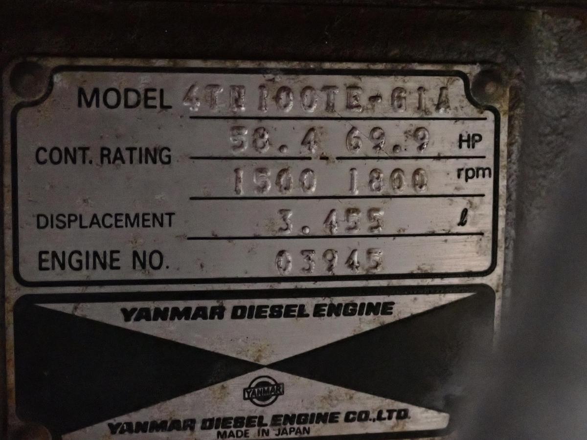 Used Yanmar 4TN100TE Diesel Engine