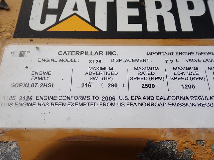 Used 2006 CAT 3126B Diesel Engine A/R 211-9442