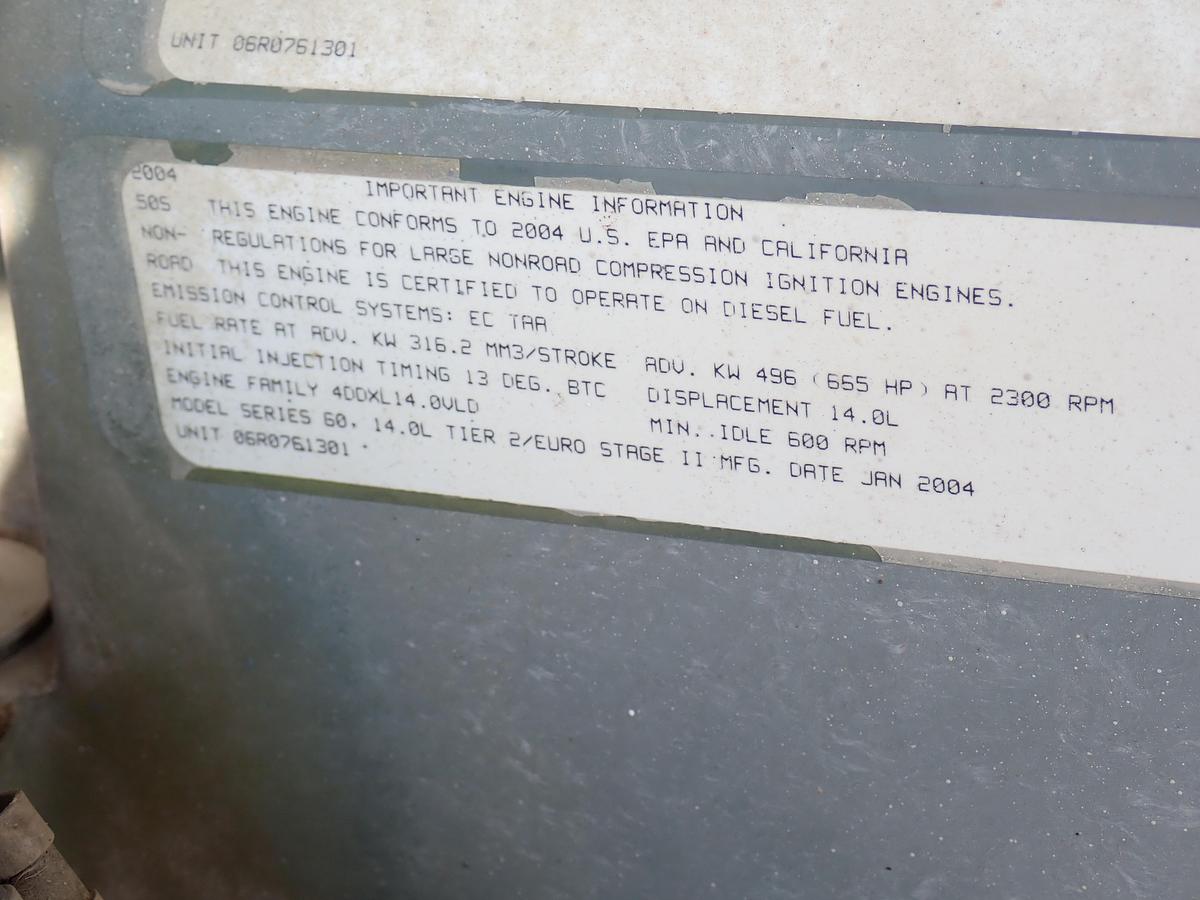 Used 2004 Detroit Diesel 14 Liter 665 HP Industrial Engine POWER UNIT!