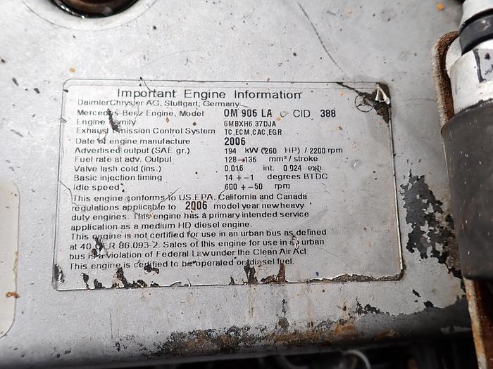 Used 2006 Mercedes OM906LA 260 HP Truck Engine