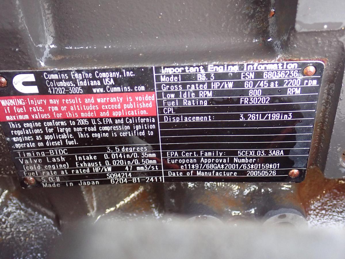 Used 2005 Cummins B3.3 Diesel Engine