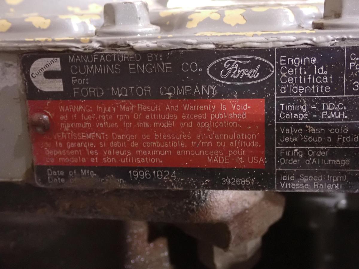 Used 1996 Cummins 6BT 5.9 Diesel Engine P PUMP