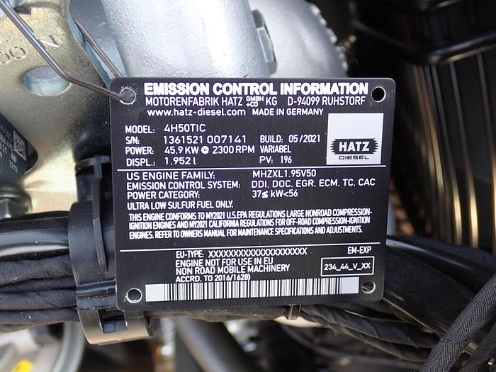 2021 Hatz 4H50TIC Diesel Engine Power Unit 62 HP NEW!