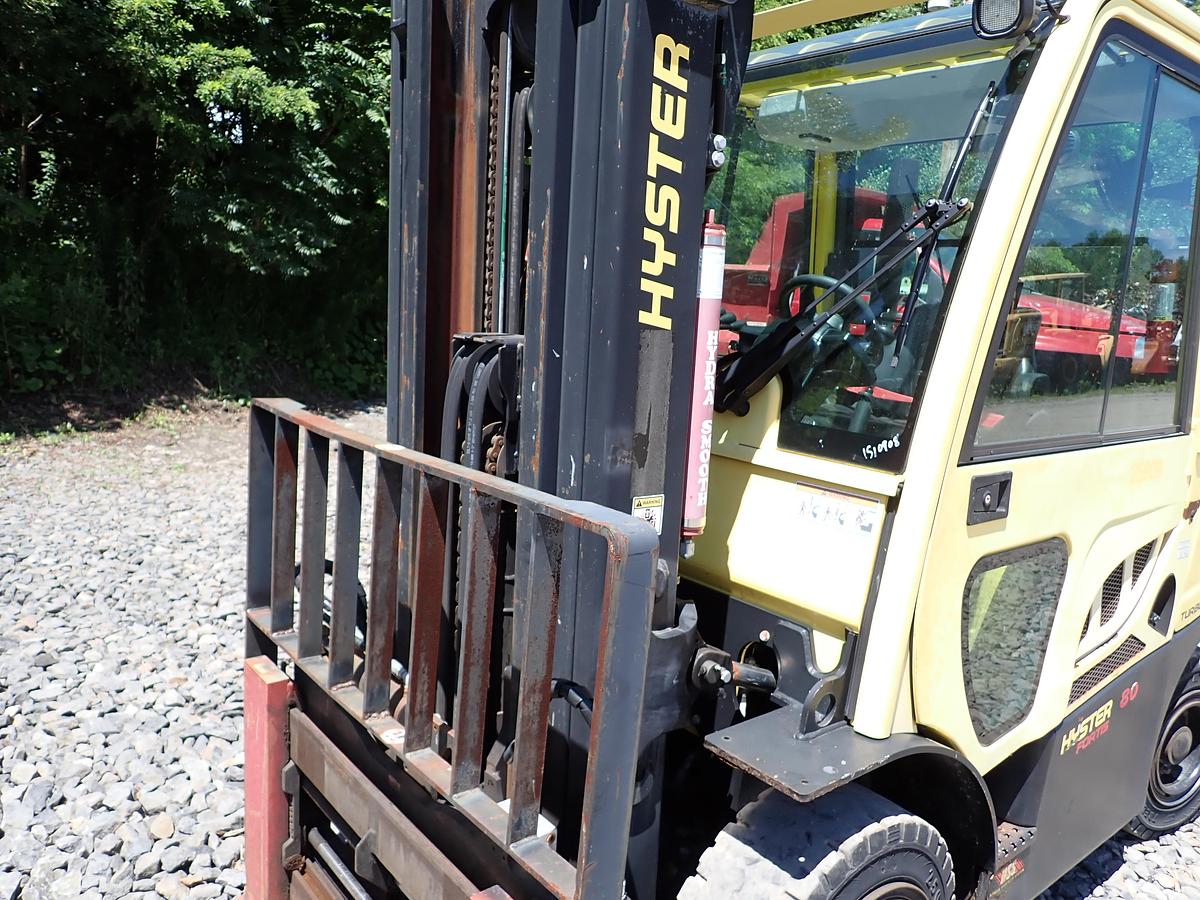 Used 2015 Hyster H80FT Diesel Forklift LOW HOURS! POSITIONERS!