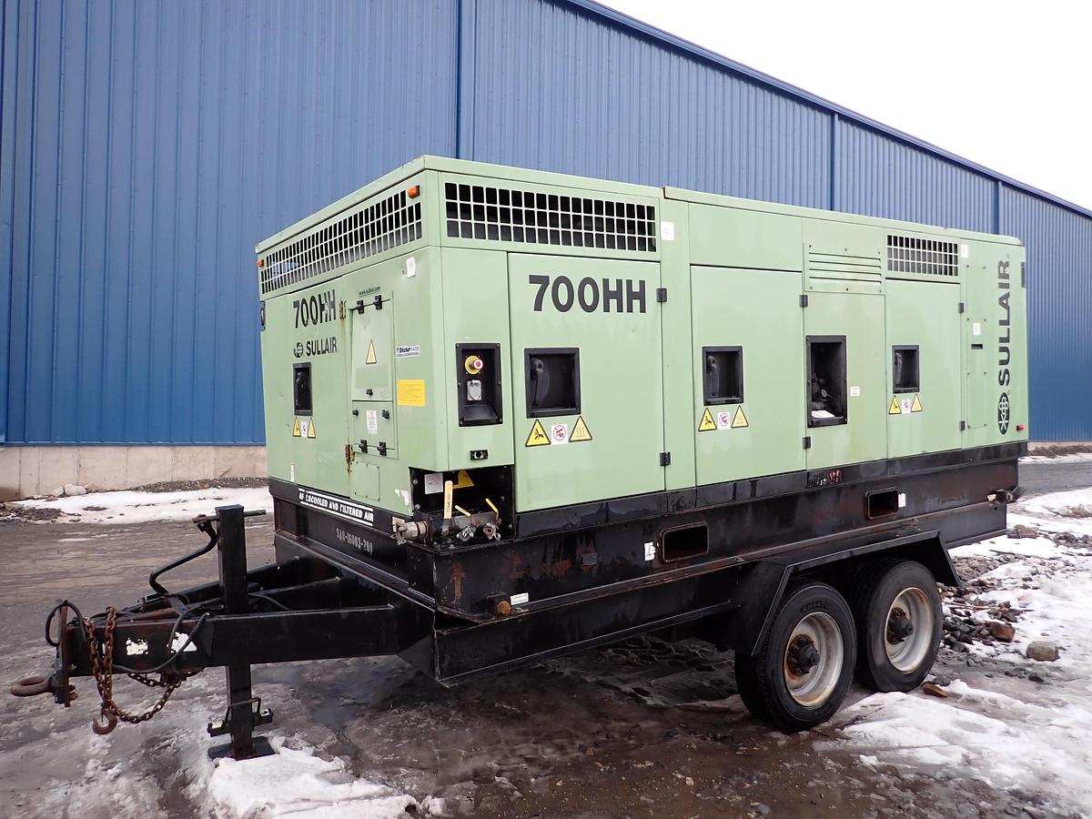 Used 2016 Sullair 700HH-AF/DTQ 700 CFM Air Compressor 200 PSI!