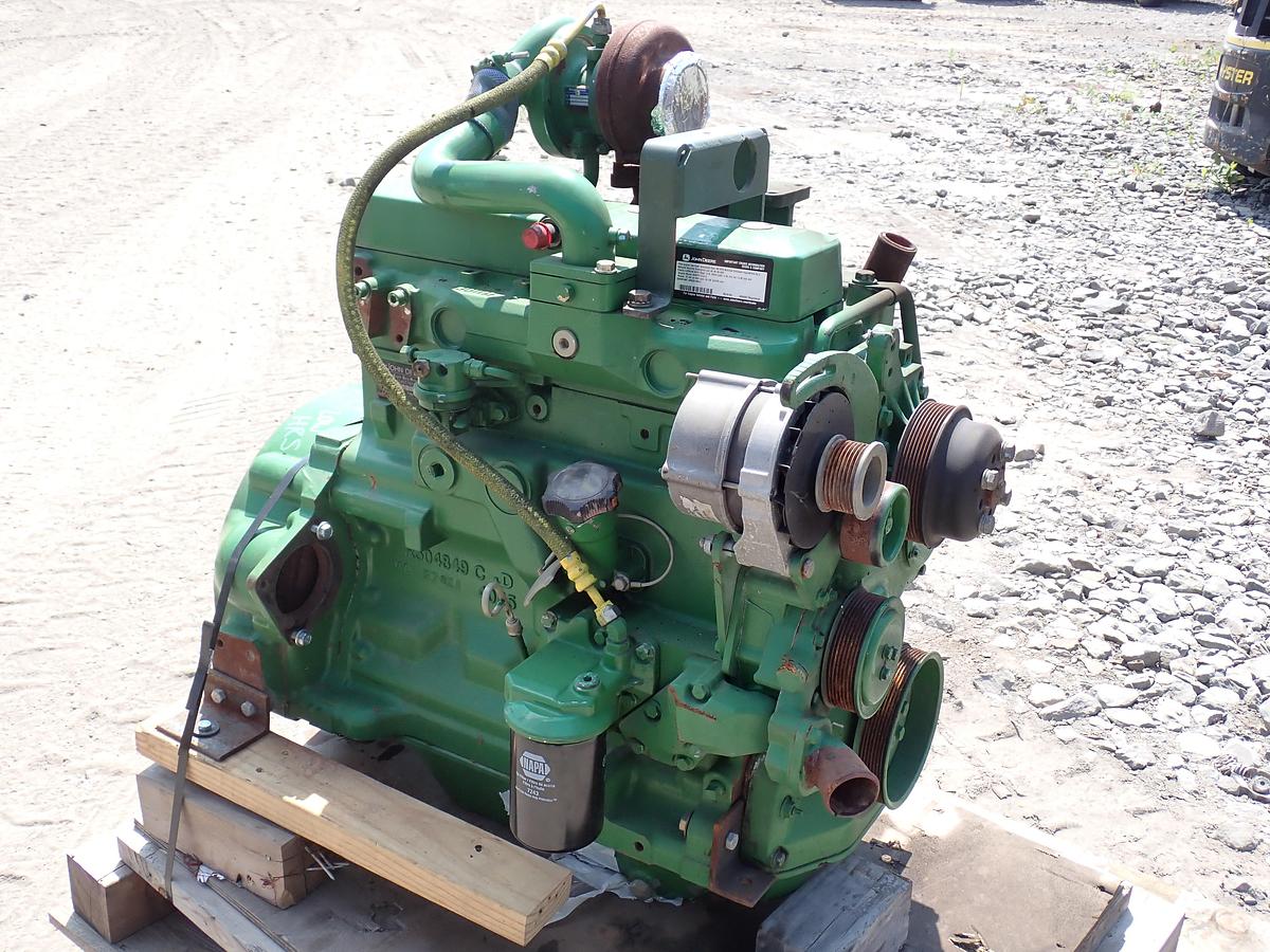 Used John Deere 4045TF151 Diesel Engine LOW HOUR GOV'T SURPLUS