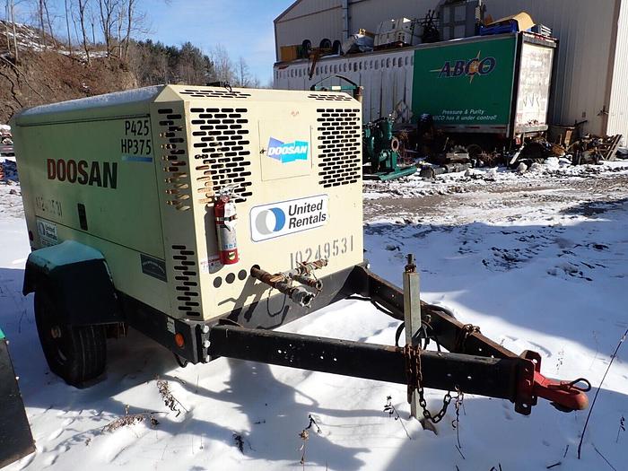 Used 2014 Doosan P425/HP375-T4I Air Compressor 375 CFM 150 PSI VIDEO! Cummins