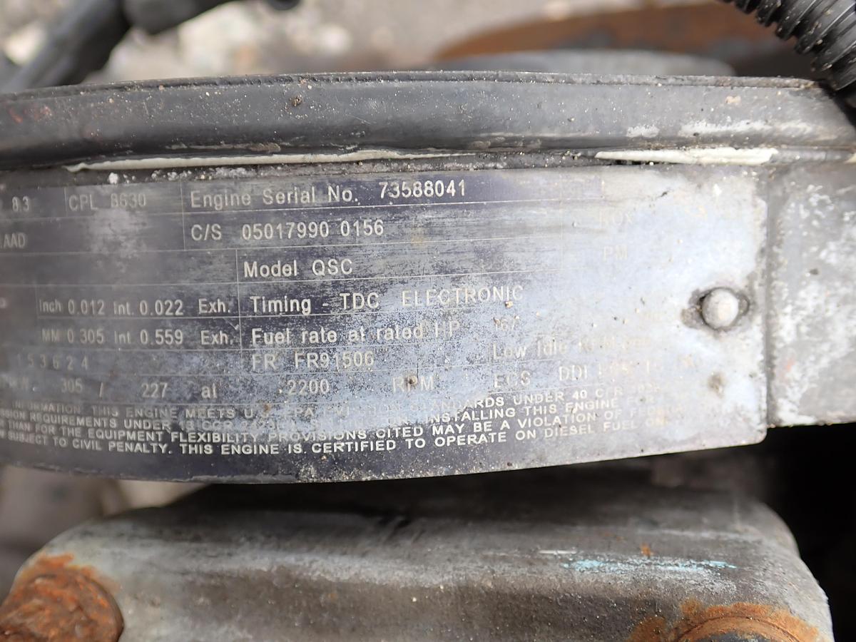 Used 2013 Cummins QSC 8.3 Diesel Engine CPL 8630