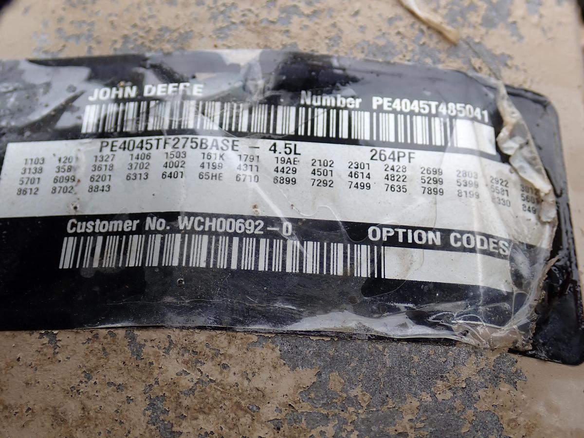 Used 2004 John Deere 4045TF275 Diesel Engine