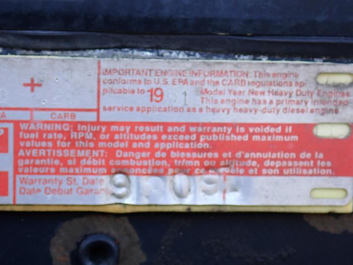 Used 1991 Cummins L10-300 Diesel Engine CPL 1446