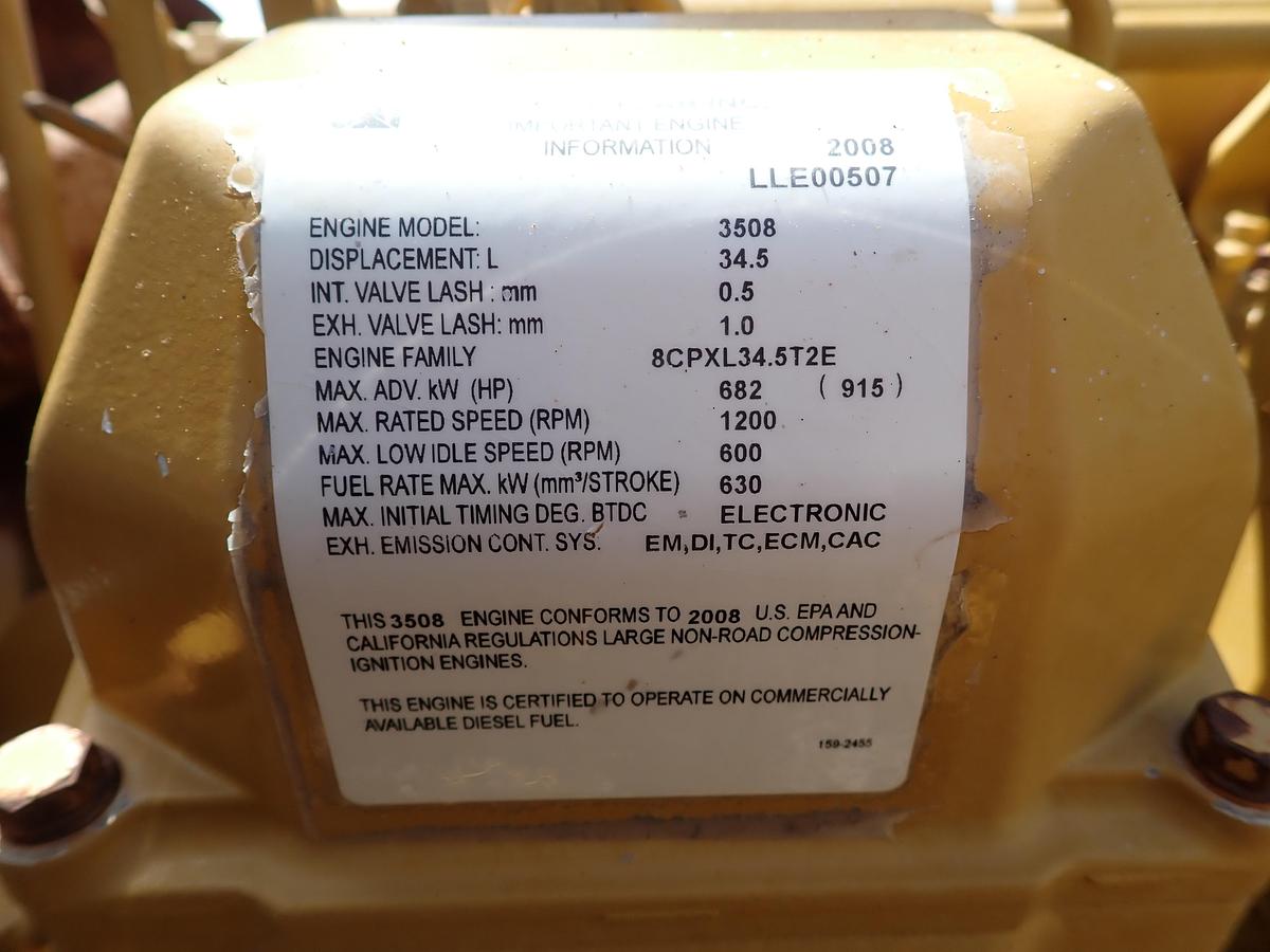 Used 2008 CAT 3508C Diesel Engine POWER UNIT AR # 264-4644