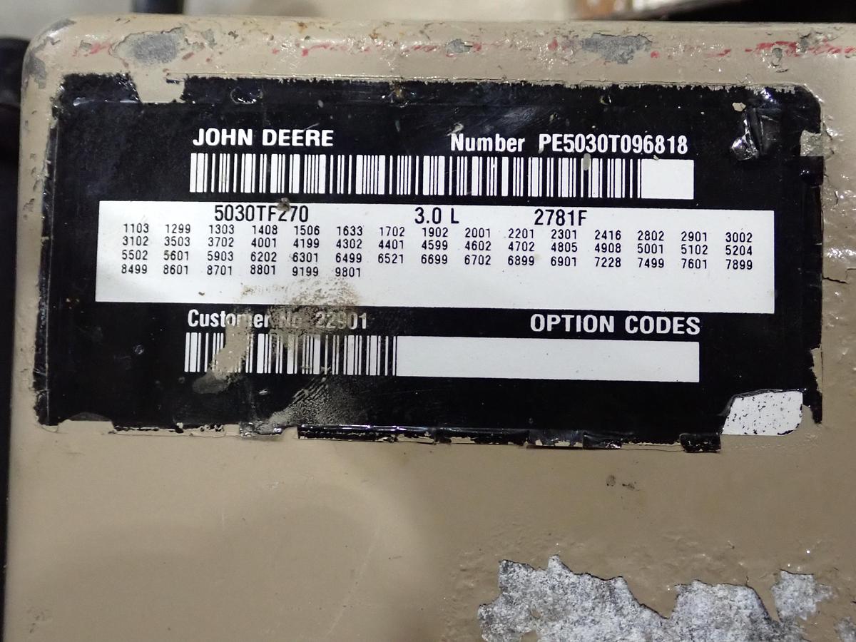 Used 2006 John Deere 5030TF270 Diesel Engine