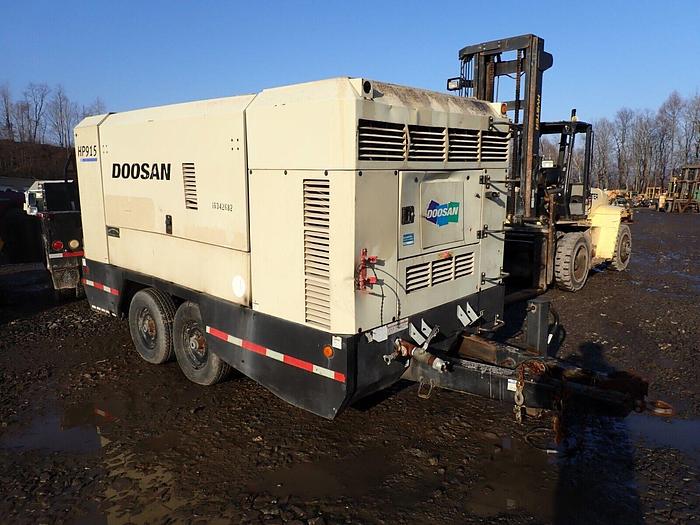 Used 2014 Doosan HP915WCU Air Compressor 915 CFM 150 PSI VIDEO! Cummins Trailer